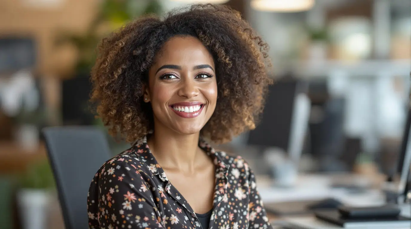 Professional LinkedIn portrait for IT professional with soft lighting